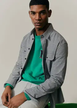 پیراهن مردانه سرمه ای منگو