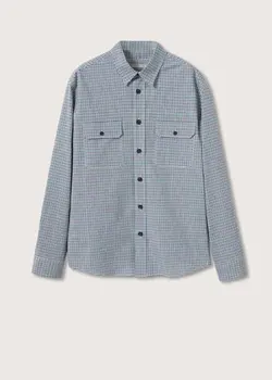 پیراهن مردانه سرمه ای منگو