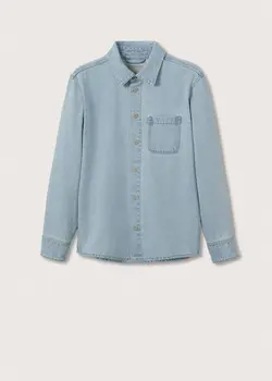 پیراهن مردانه آبی منگو