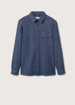 پیراهن مردانه آبی تیره منگو