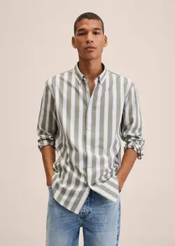 پیراهن مردانه سبز منگو