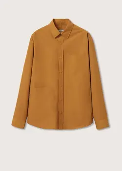 پیراهن مردانه خردلی منگو