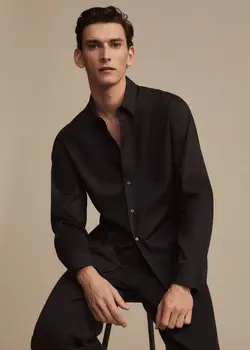 پیراهن مردانه مشکی منگو