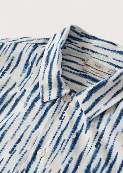 پیراهن مردانه آبی منگو