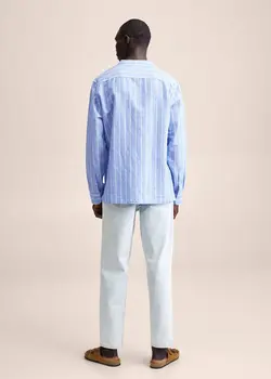 پیراهن مردانه آبی منگو