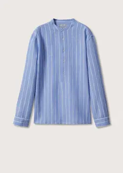 پیراهن مردانه آبی منگو