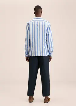 پیراهن مردانه سرمه ای منگو