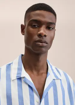 پیراهن مردانه سرمه ای منگو