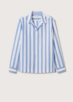 پیراهن مردانه سرمه ای منگو