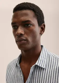 پیراهن مردانه سرمه ای منگو