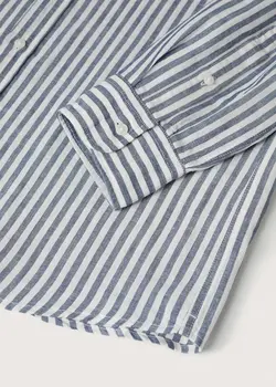 پیراهن مردانه سرمه ای منگو