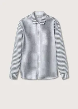 پیراهن مردانه سرمه ای منگو