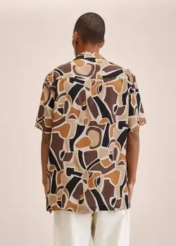 پیراهن مردانه قهوه ای منگو