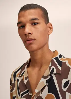 پیراهن مردانه قهوه ای منگو