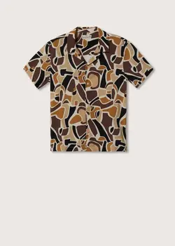 پیراهن مردانه قهوه ای منگو