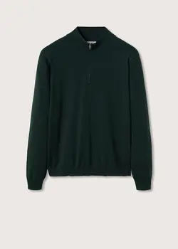 پلیور مردانه سبز تیره منگو