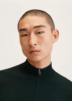 پلیور مردانه سبز تیره منگو