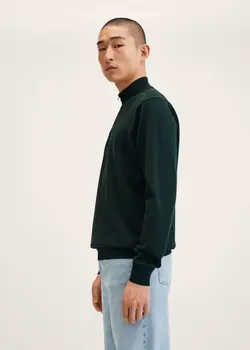 پلیور مردانه سبز تیره منگو