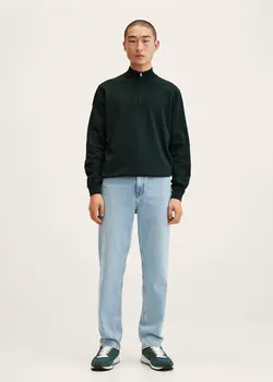 پلیور مردانه سبز تیره منگو