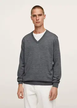 پلیور مردانه خاکستری منگو