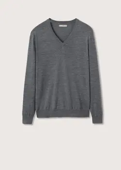 پلیور مردانه خاکستری منگو