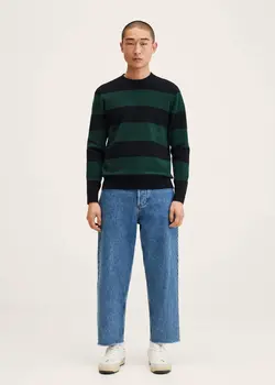 پلیور مردانه سبز تیره منگو