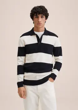 پلیور مردانه سفید تیره منگو