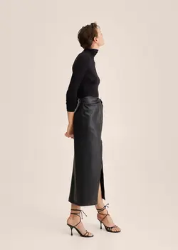 دامن زنانه مشکی منگو