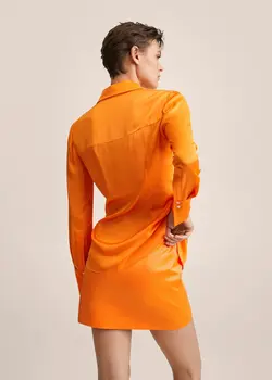 دامن زنانه نارنجی منگو