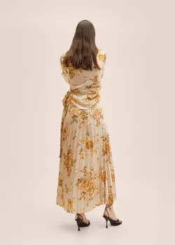 دامن زنانه سفید تیره منگو