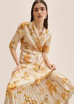 دامن زنانه سفید تیره منگو