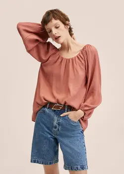 بلوز زنانه صورتی منگو