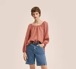 بلوز زنانه صورتی منگو