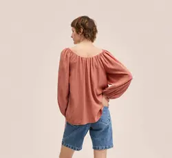 بلوز زنانه صورتی منگو