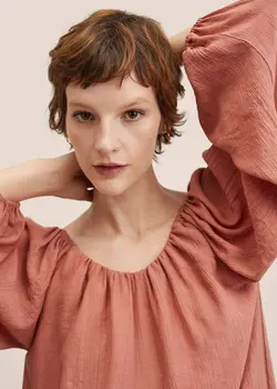 بلوز زنانه صورتی منگو