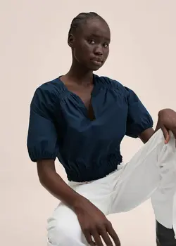 بلوز زنانه سرمه ای منگو