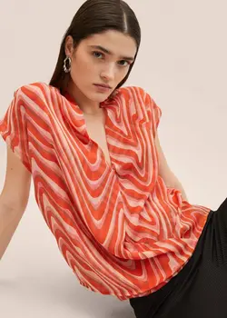 بلوز زنانه نارنجی منگو