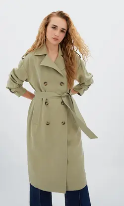 بارانی زنانه خاکی استرادیواریوس