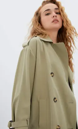 بارانی زنانه خاکی استرادیواریوس