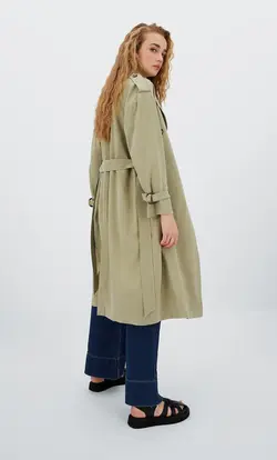 بارانی زنانه خاکی استرادیواریوس