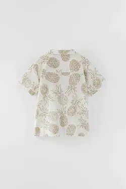 پیراهن پسرانه سفید تیره زارا