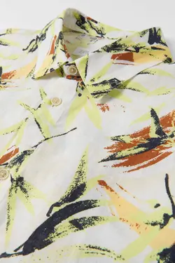 پیراهن پسرانه سفید طرح دار زارا