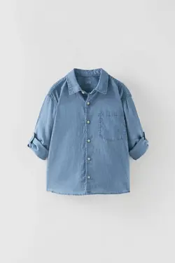 پیراهن پسرانه آبی زارا