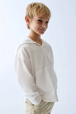 پیراهن پسرانه سفید زارا