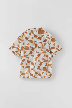 پیراهن پسرانه قهوه ای زارا