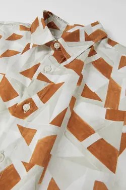 پیراهن پسرانه قهوه ای زارا