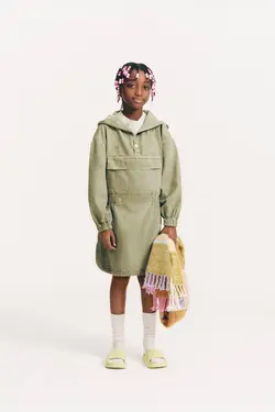 پیراهن و سارافون دخترانه  سبز زارا