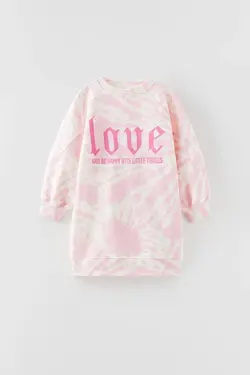 پیراهن و سارافون دخترانه  صورتی زارا