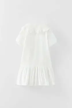 پیراهن و سارافون دخترانه  سفید تیره زارا