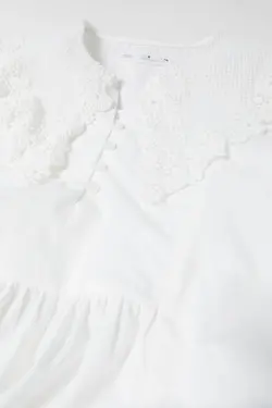 پیراهن و سارافون دخترانه  سفید تیره زارا